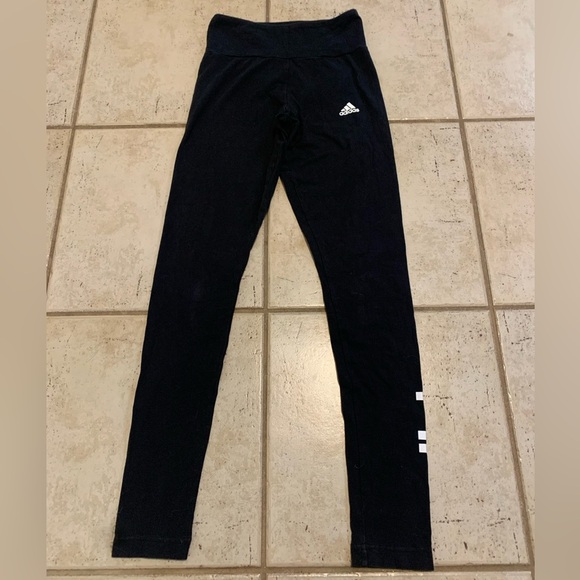 Adidas Black Logo Leggings - Size XS - Picture 5 of 7